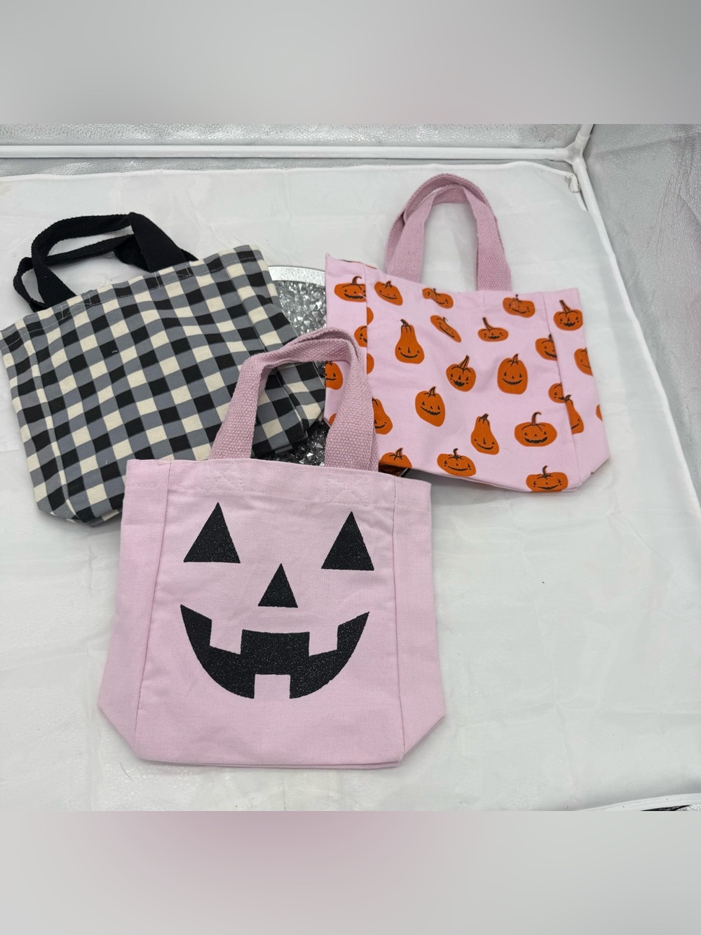 Canvas Halloween Tote  3 medium  size